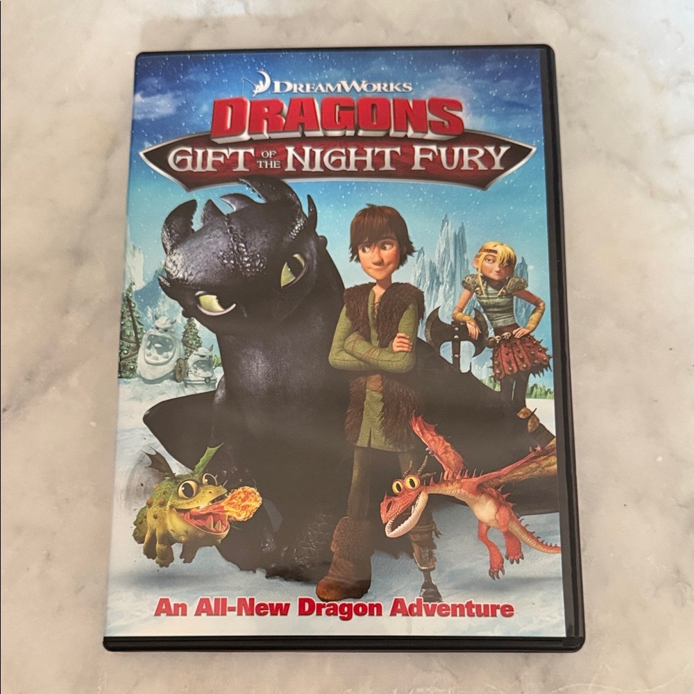Dreamworks Dragons: Gift of the Night Fury DVD - Red and Blue Cover